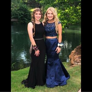 Sherri Hill Navy Prom Dress